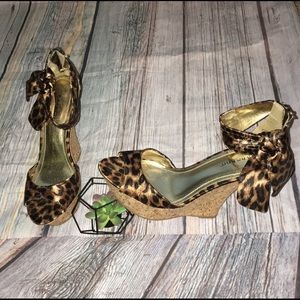 Bamboo Leopard Wedges